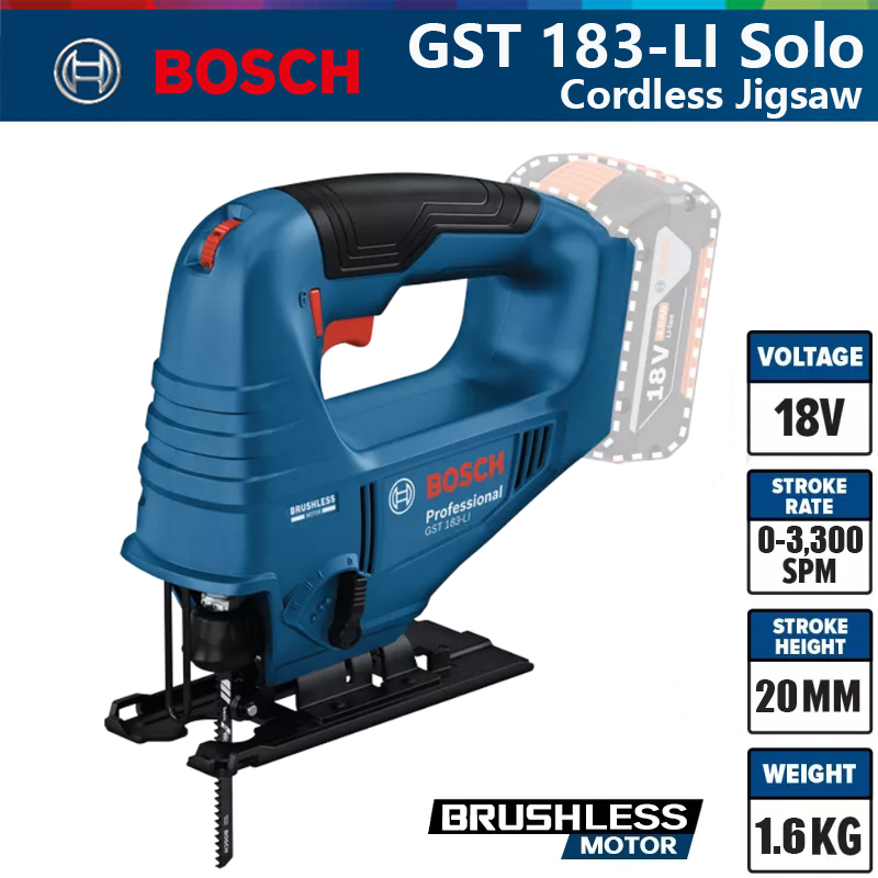 Woodworking Jigsaw - Bosch GST 183-LI Gergaji Listrik Profesional