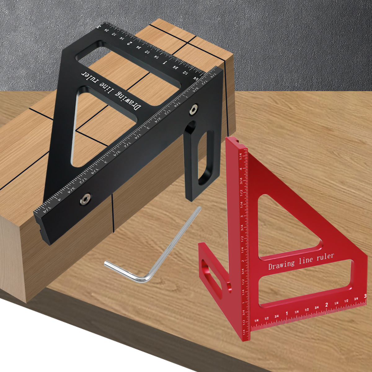 Woodworking For Engineers - Penggaris segitiga aluminium 45 dan 90