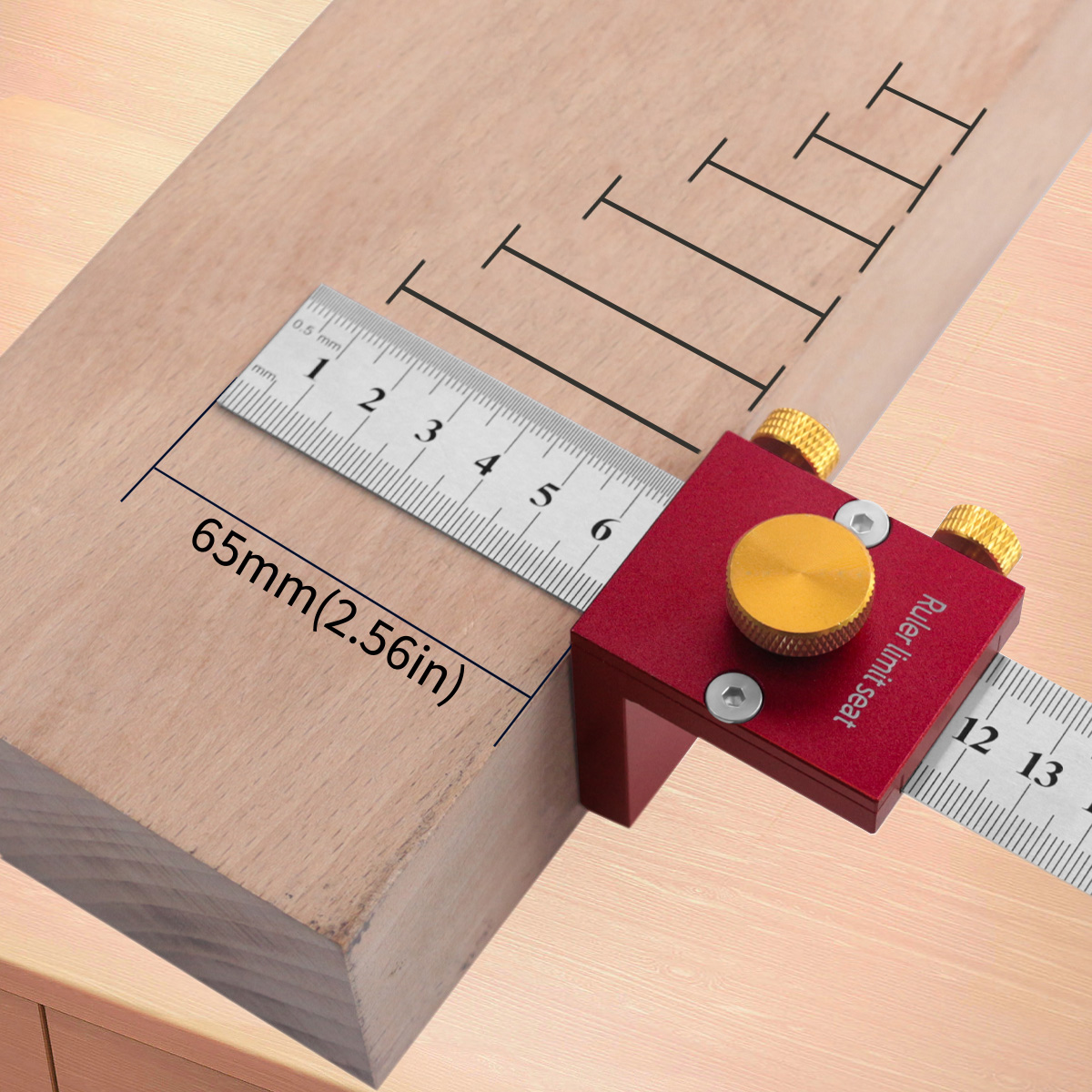 Woodworking Gauge - Penggaris Scribe 30Cm/12 Inci Penggaris Skala