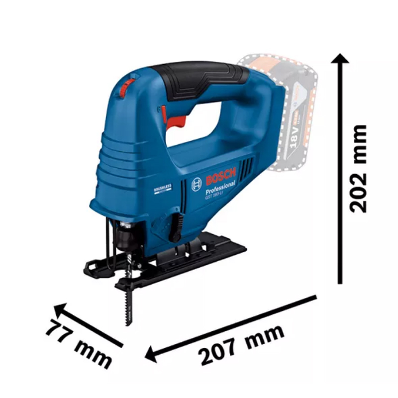 Bosch GST 183-LI Gergaji Listr - Woodworking Jigsaw ulasan dan harga