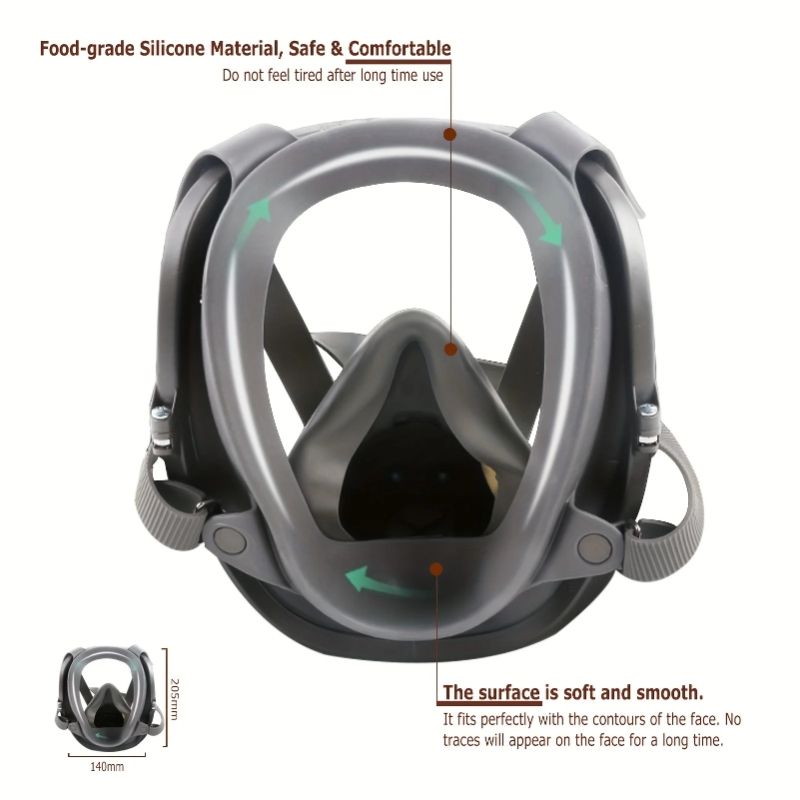 6800 Masker Gas Full Face Ukur - Woodworking Respirator ulasan dan harga