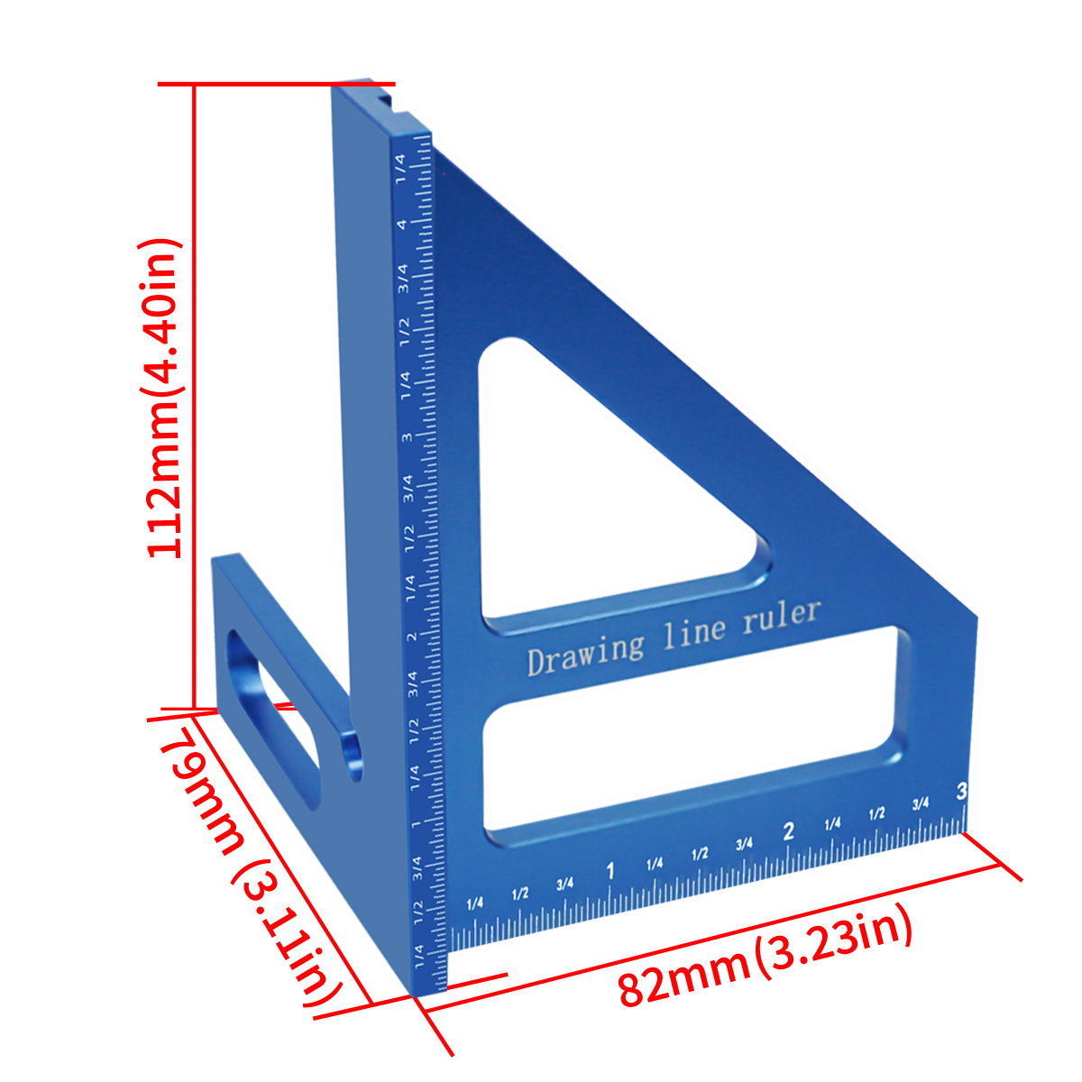 Penggaris segitiga aluminium 4 - Woodworking For Engineers ulasan dan harga