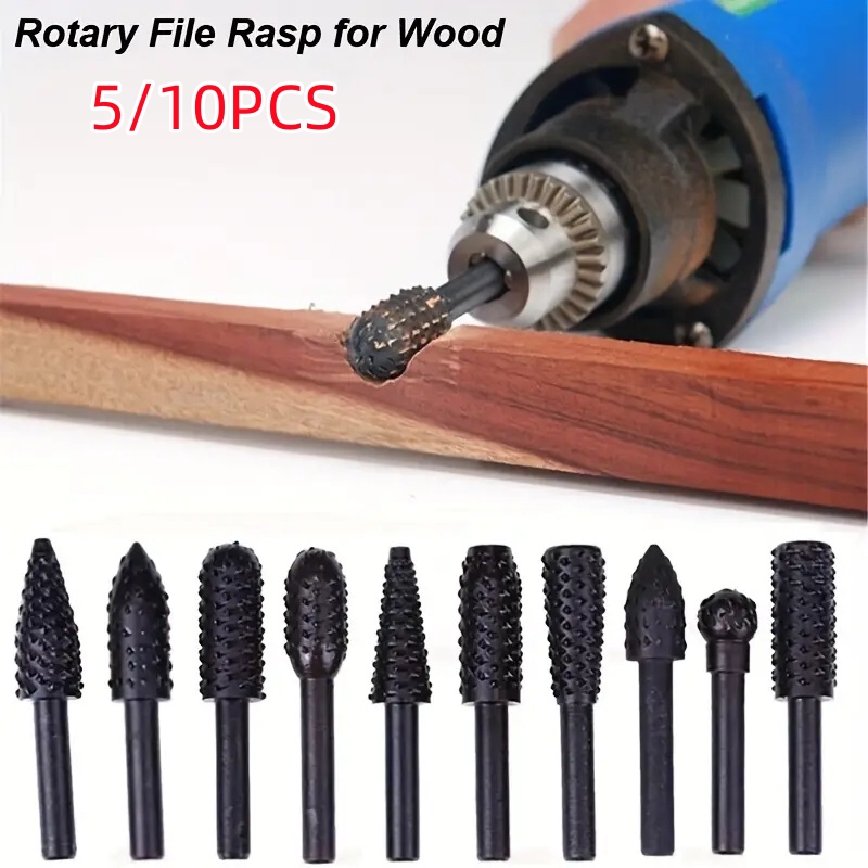 Set mata bor Rotari 6mm, 5 bua - Woodworking Files And Rasps ulasan dan harga