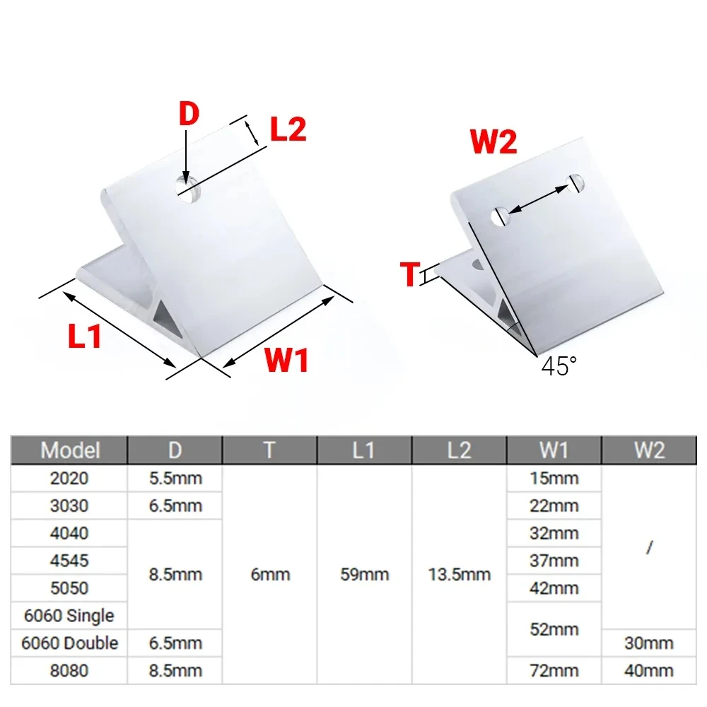 4 Buah Braket Sudut Sudut 45 D - Woodworking Joints ulasan dan harga