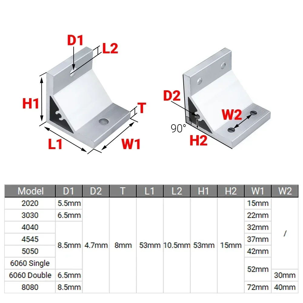 4 Buah Braket Sudut Sudut 90 D - Woodworking Joints ulasan dan harga