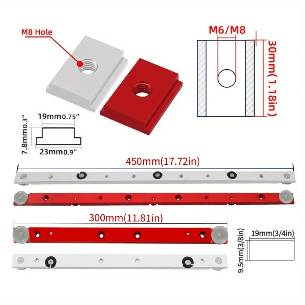 Kit Slider T-Slot Miter Bar -  - Woodworking Jigsaw ulasan dan harga