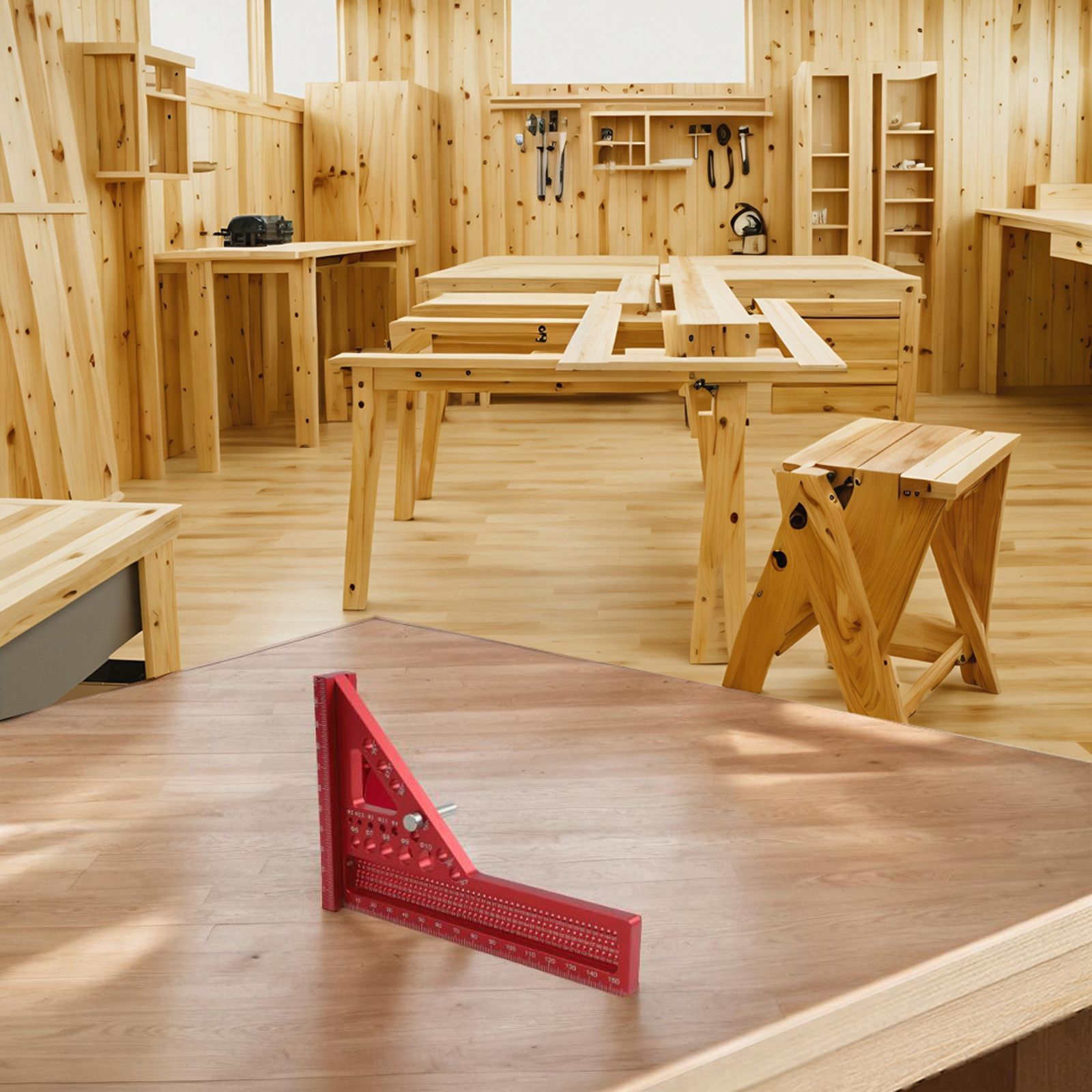 Penggaris Segitiga 3D Merah de - Woodworking For Engineers ulasan dan harga